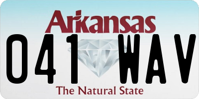 AR license plate 041WAV
