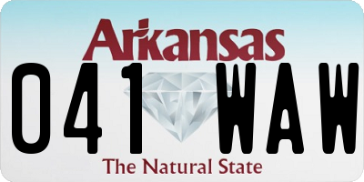AR license plate 041WAW