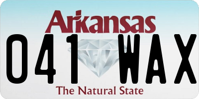 AR license plate 041WAX