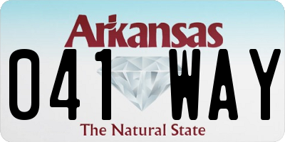 AR license plate 041WAY