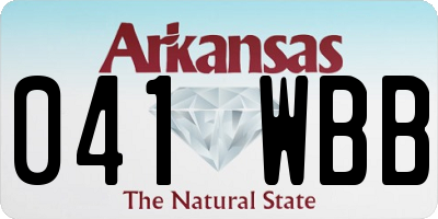 AR license plate 041WBB