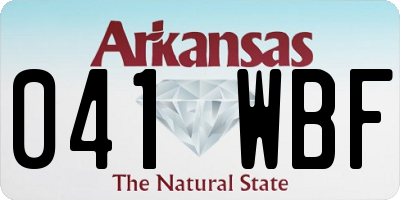 AR license plate 041WBF