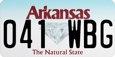AR license plate 041WBG