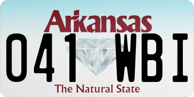 AR license plate 041WBI