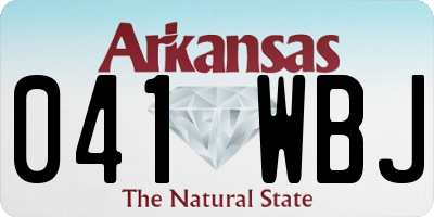 AR license plate 041WBJ