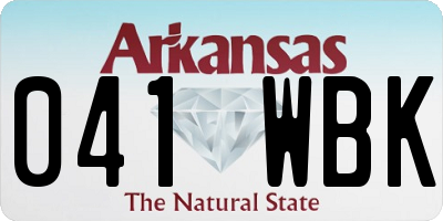 AR license plate 041WBK