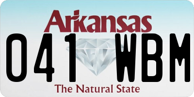 AR license plate 041WBM