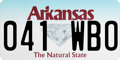 AR license plate 041WBO