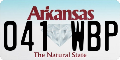 AR license plate 041WBP