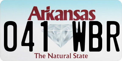 AR license plate 041WBR