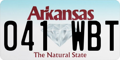 AR license plate 041WBT