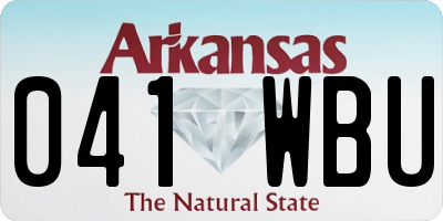 AR license plate 041WBU