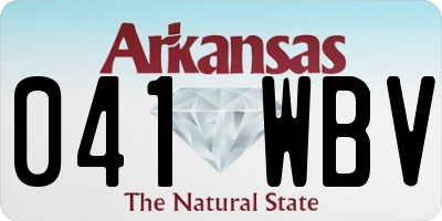 AR license plate 041WBV