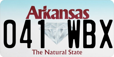 AR license plate 041WBX