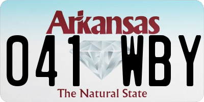 AR license plate 041WBY