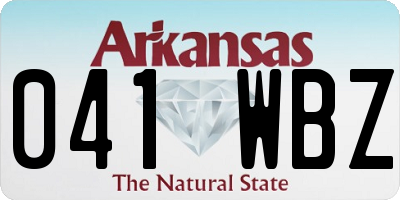 AR license plate 041WBZ