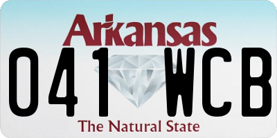 AR license plate 041WCB