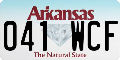 AR license plate 041WCF