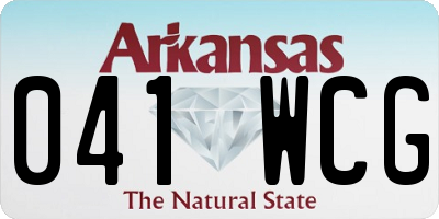 AR license plate 041WCG