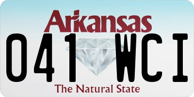 AR license plate 041WCI