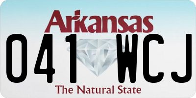 AR license plate 041WCJ