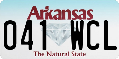 AR license plate 041WCL