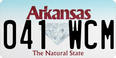 AR license plate 041WCM
