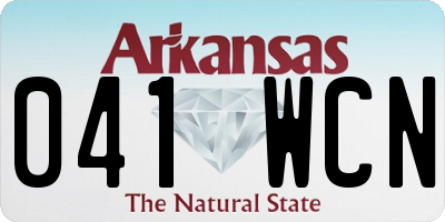 AR license plate 041WCN