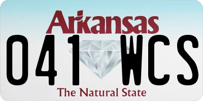 AR license plate 041WCS