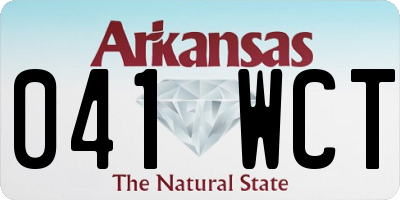 AR license plate 041WCT