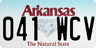 AR license plate 041WCV