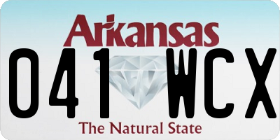 AR license plate 041WCX