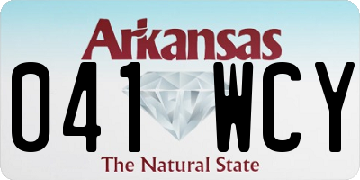 AR license plate 041WCY