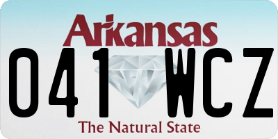 AR license plate 041WCZ