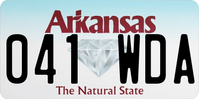 AR license plate 041WDA
