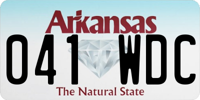 AR license plate 041WDC