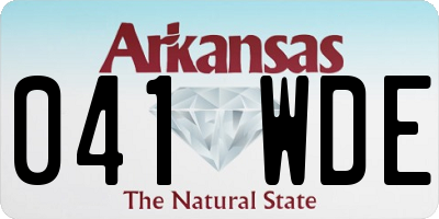 AR license plate 041WDE