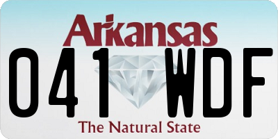 AR license plate 041WDF