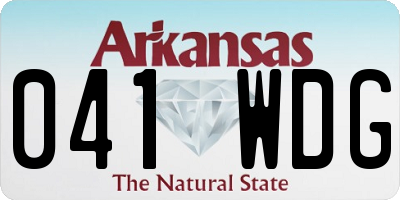AR license plate 041WDG
