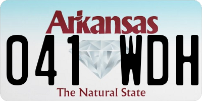 AR license plate 041WDH