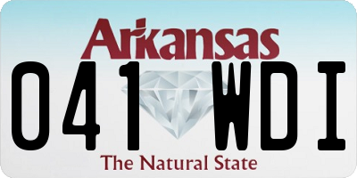 AR license plate 041WDI