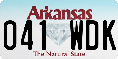 AR license plate 041WDK