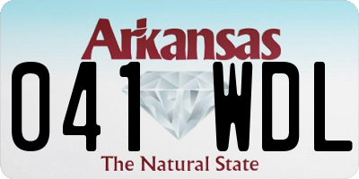 AR license plate 041WDL
