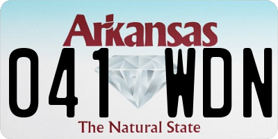 AR license plate 041WDN