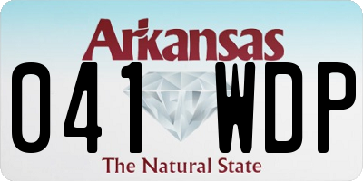 AR license plate 041WDP