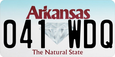 AR license plate 041WDQ