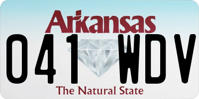 AR license plate 041WDV