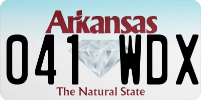 AR license plate 041WDX