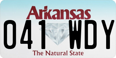 AR license plate 041WDY