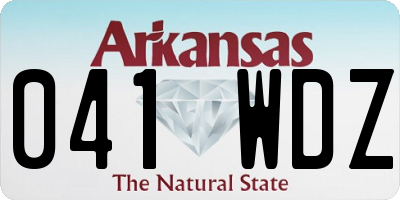 AR license plate 041WDZ